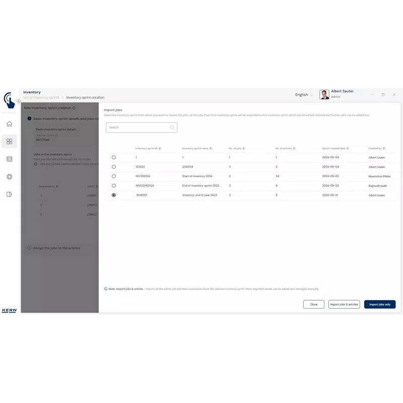Balance d‘inventaire KERN CKE-Inventory | Balance Express