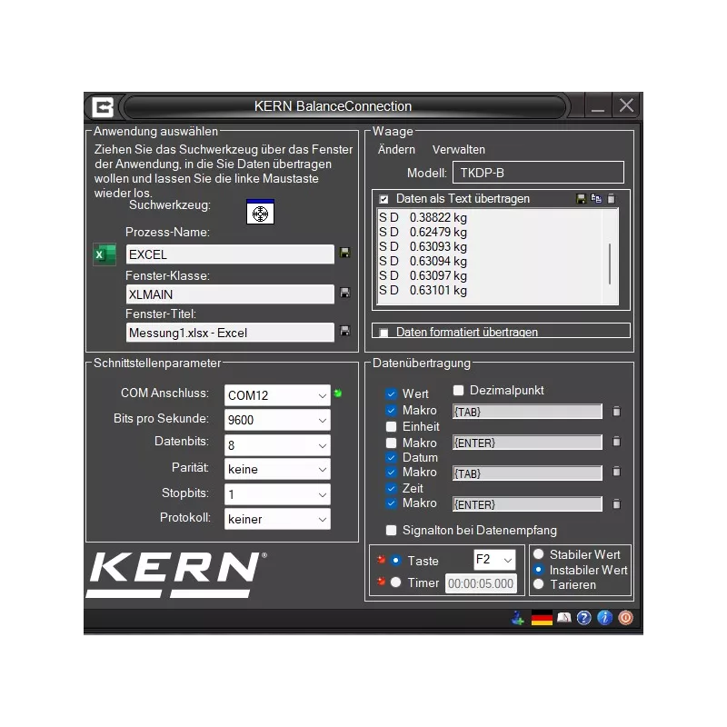 Logiciel Balance Connection KERN SCD-4.0 | Balance Express