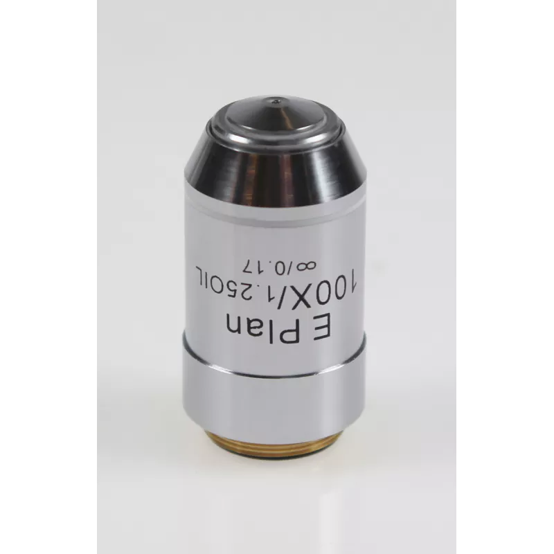 Objectif plan E corrigé à l'infini 100x /1,25, (0,19 mm) - OBB-A1158 | Balance Express