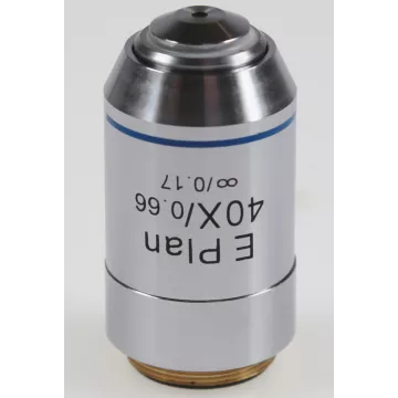 Objectif plan E corrigé à l'infini 40x / 0,65, (0,58 mm) - OBB-A1160 | Balance Express