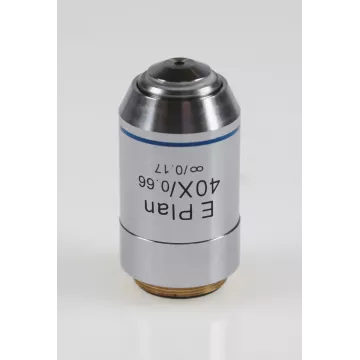 Objectif plan E corrigé à l'infini 40x / 0,65, (0,58 mm) - OBB-A1160 | Balance Express