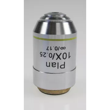 Objectif planachromatique corrigé a l‘infini 10x /0,25, (4,64 mm) - OBB-A1243 | Balance Express
