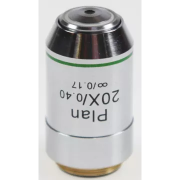 Objectif planachromatique corrigé a l‘infini 20x / 0,45, (2,41 mm) - OBB-A1250 | Balance Express