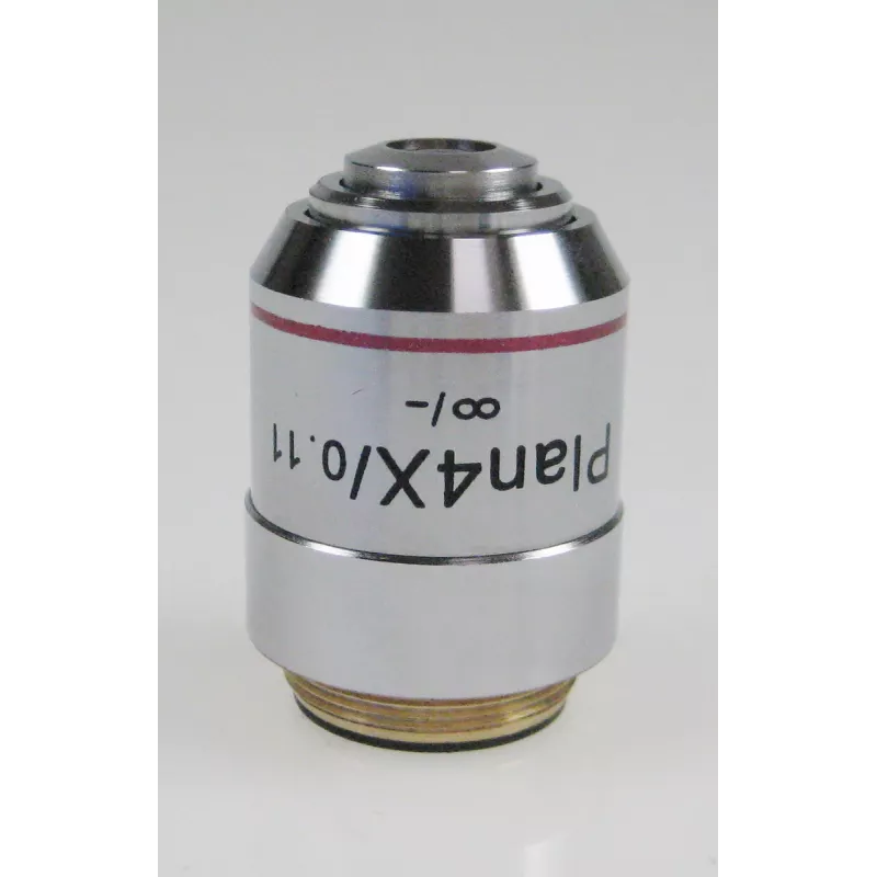 Objectif planachromatique corrigé a l‘infini 4x / 0,11, (12,1 mm) - OBB-A1263 | Balance Express