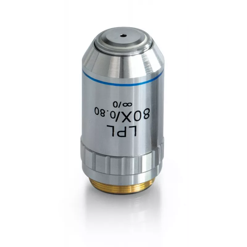 Objectif planachromatique corrigé a l‘infini 80x / 0,8, (0,85 mm) - OBB-A1271 | Balance Express