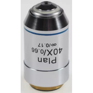 Objectif plan corrigé à l'infini sans stress 40x /0,66, (0,65 mm) - OBB-A1292 | Balance Express