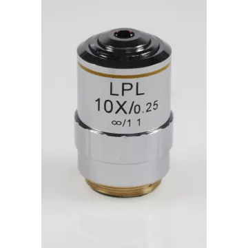 Objectif planachromatique corrigé à l'infini, 10x / 0,25, (8,3 mm) - OBB-A1494 | Balance Express