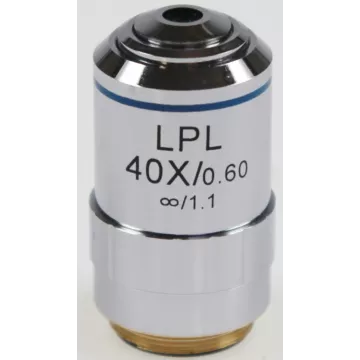Objectif planachromatique corrigé a l'infini, 40x / 0,6, (3,4 mm) - OBB-A1496 | Balance Express