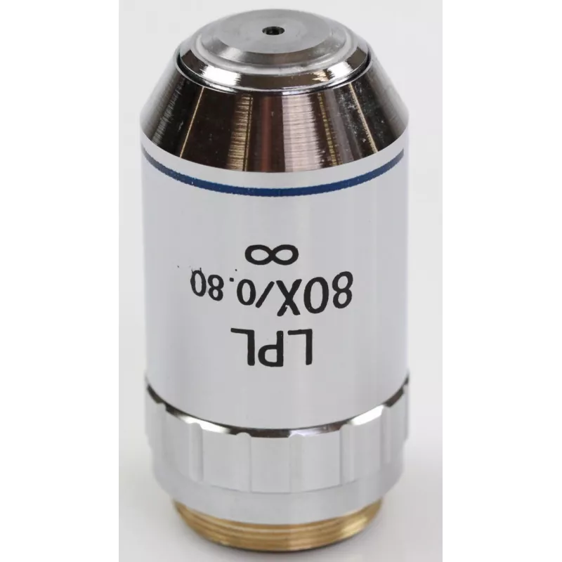 Objectif planachromatique corrigé à l'infini, 80x / 0,8 (0,85 mm) - OBB-A1530 | Balance Express