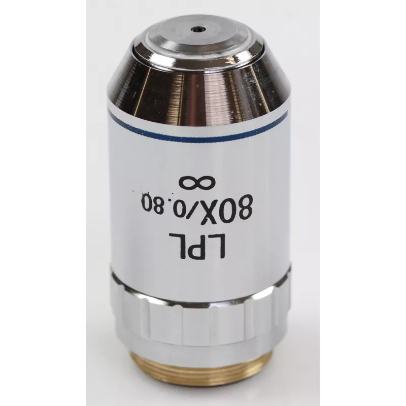 Objectif planachromatique corrigé à l'infini, 80x / 0,8 (0,85 mm) - OBB-A1530 | Balance Express