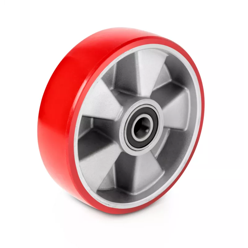 Roue de guidage en polyuréthane rouge sur jantes alu - KERN VHB-A02 | Balance Express