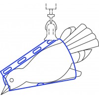 Cône de pesée d'oiseaux pour balances à ressort (50 - 500 g)