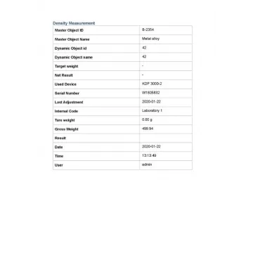 MODULE SET-04 ET Density (optional module to SET-01) | Balance Express