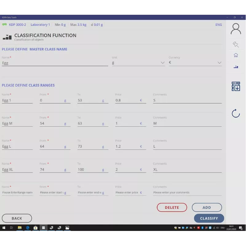 MODULE SET-06 ET Classify (optional module to SET-01) | Balance Express
