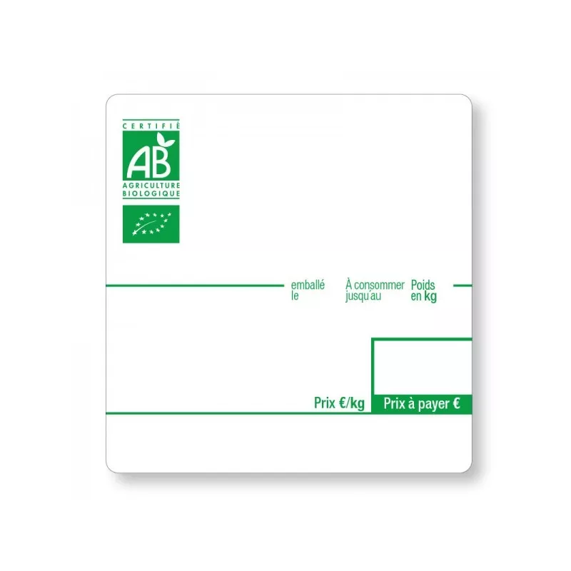 ROUGE - Etiquettes adhésives 58x60x40mm - Pré-imprimées en couleur | Balance Express