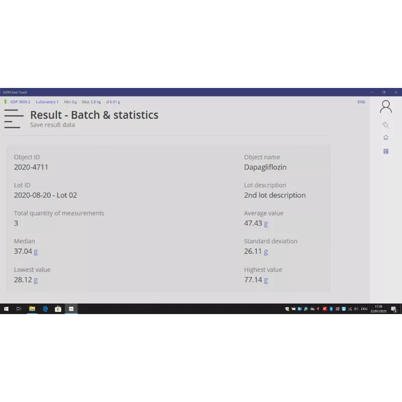 MODULE SET-16 ET Batch and Statistics (optional module to SET-01) | Balance Express