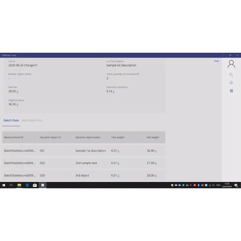 MODULE SET-16 ET Batch and Statistics (optional module to SET-01) | Balance Express